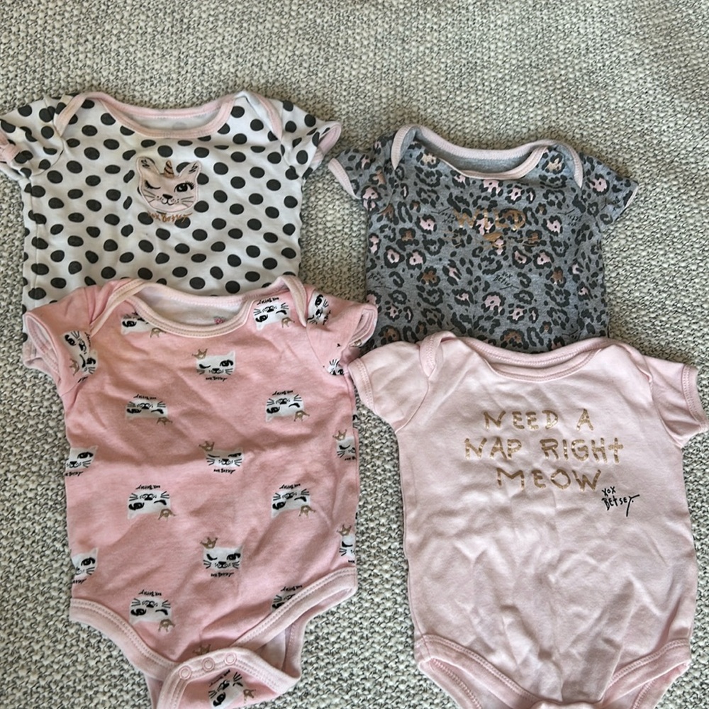 Betsey Johnson onesies 6 months